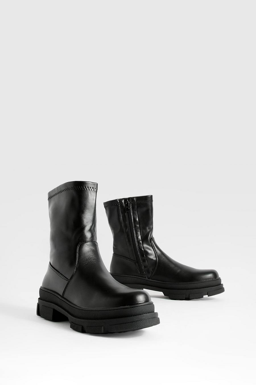 Black Dikke Sok Chelsea Boots