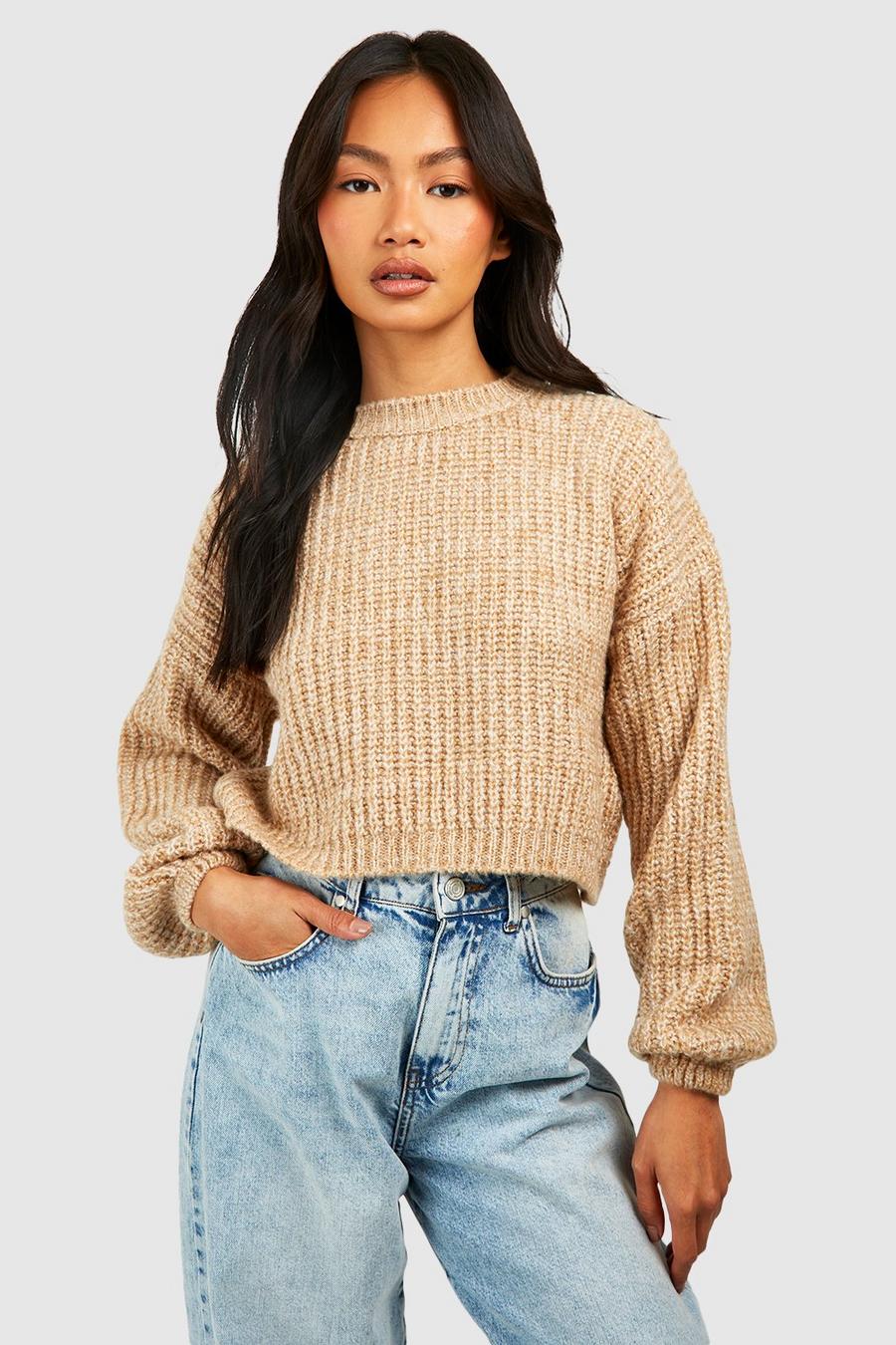 Pull en maille chenille, Stone