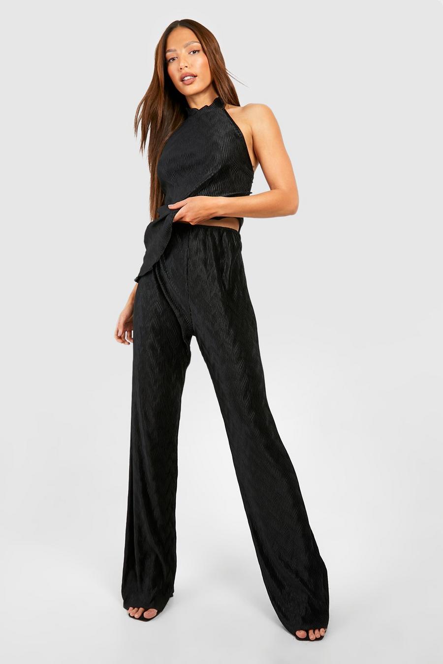 Tall - Pantalon large plissé, Black