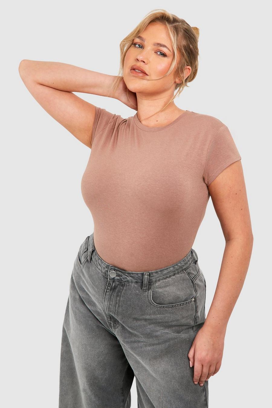 Grande taille - T-shirt premium extra doux, Taupe