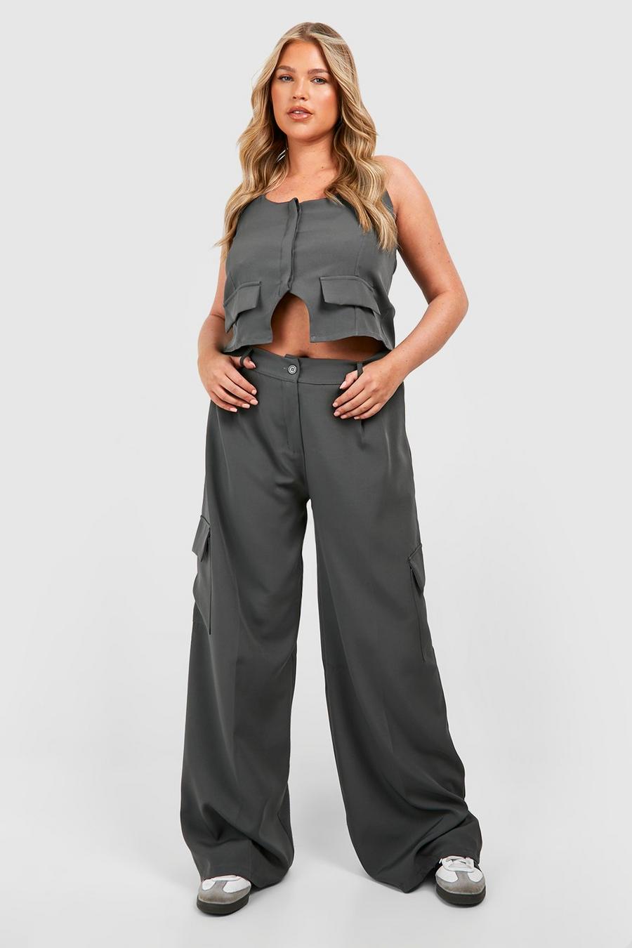 Charcoal Plus Cargo Tailored Trouser