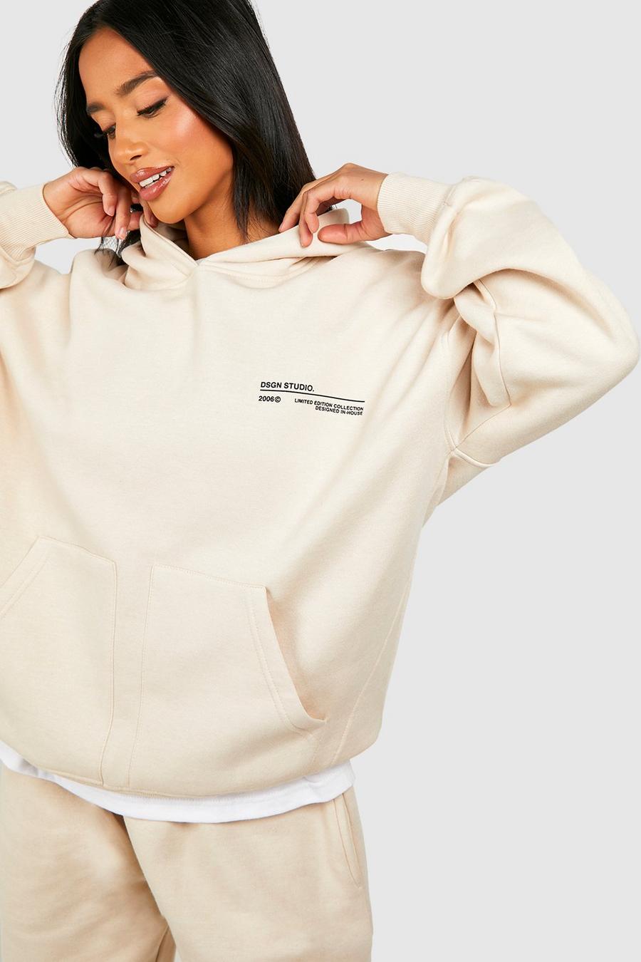 Stone Petite Double Pocket Dsgn Studio Hoodie