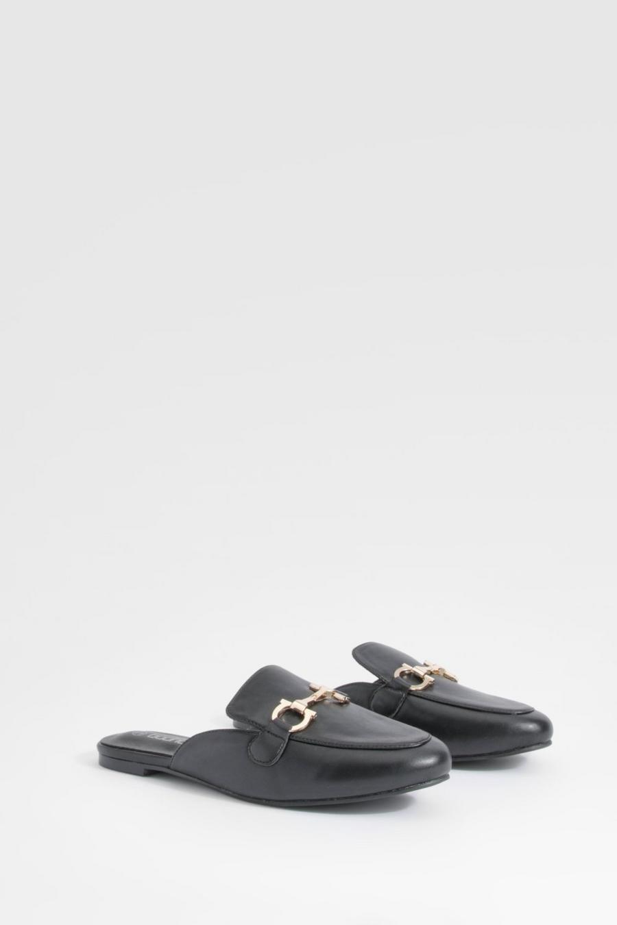 Black Slip on loafers med ledig passform