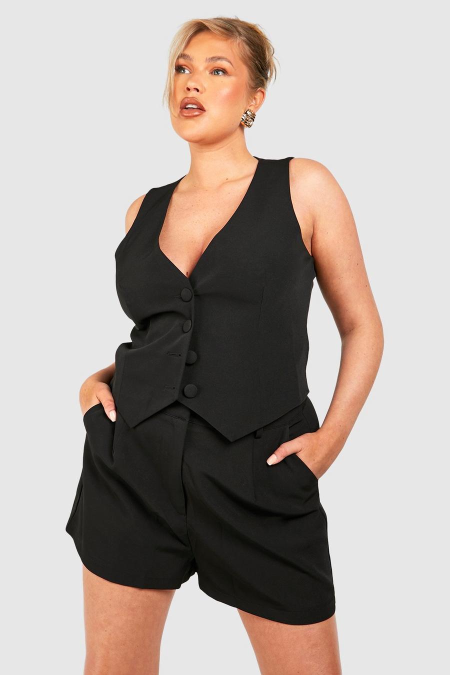 Grande taille - Short de tailleur, Black