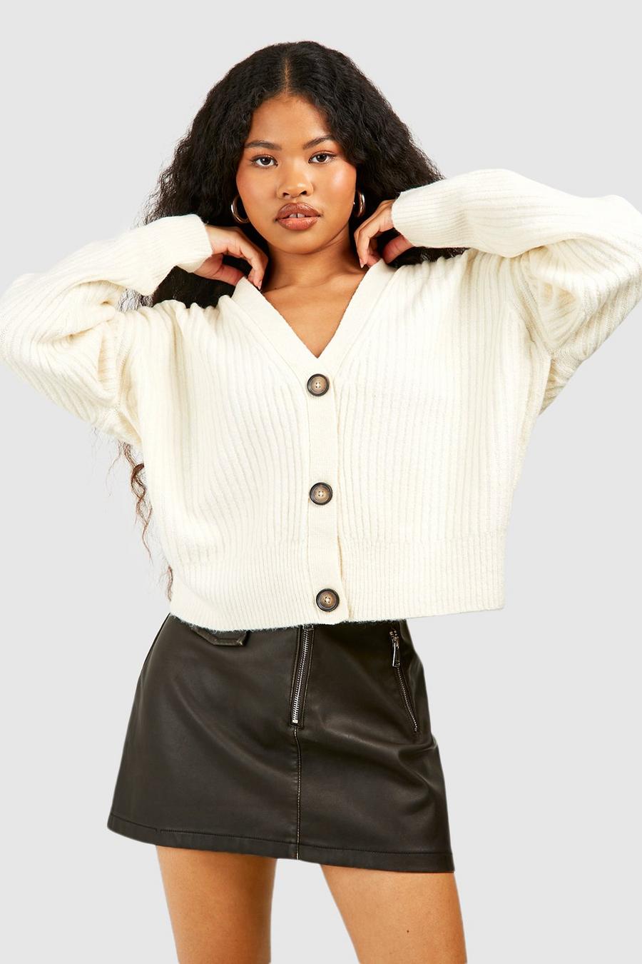 Ivory Petite Cable Knit Cardigan  image number 1