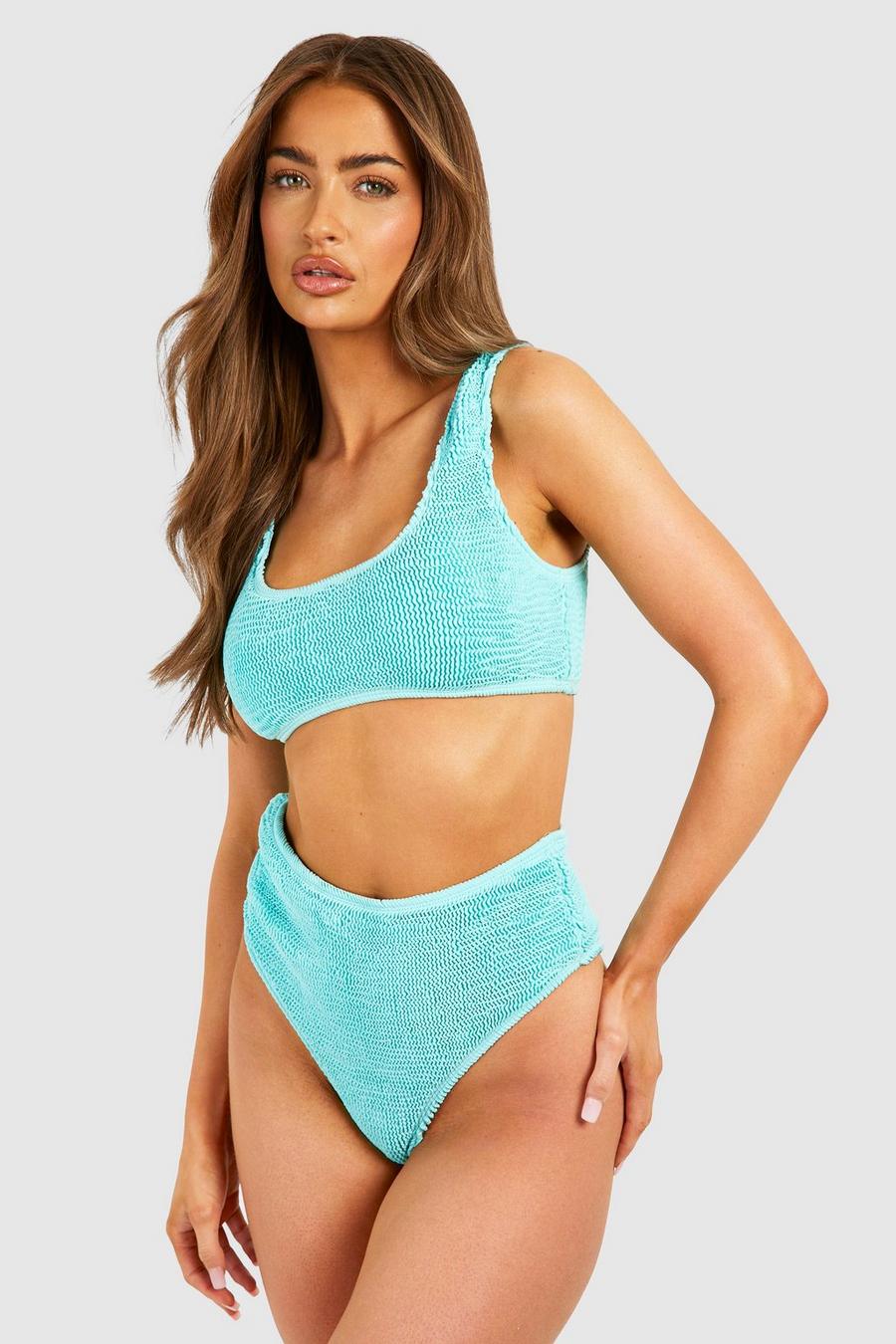 Aqua Premium Crinkle High Waisted Bikini Brief
