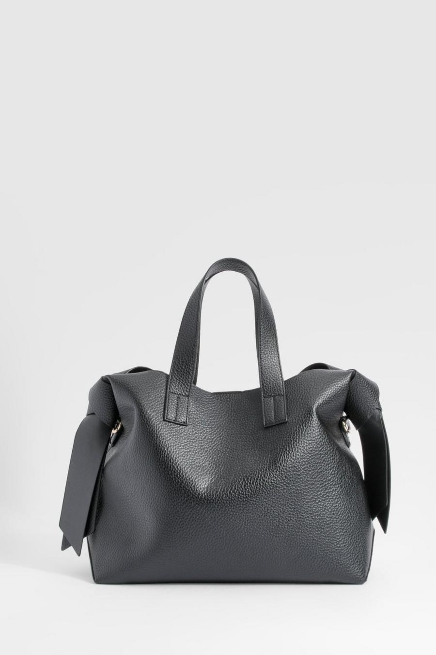 Black Knot Detail Tote Bag