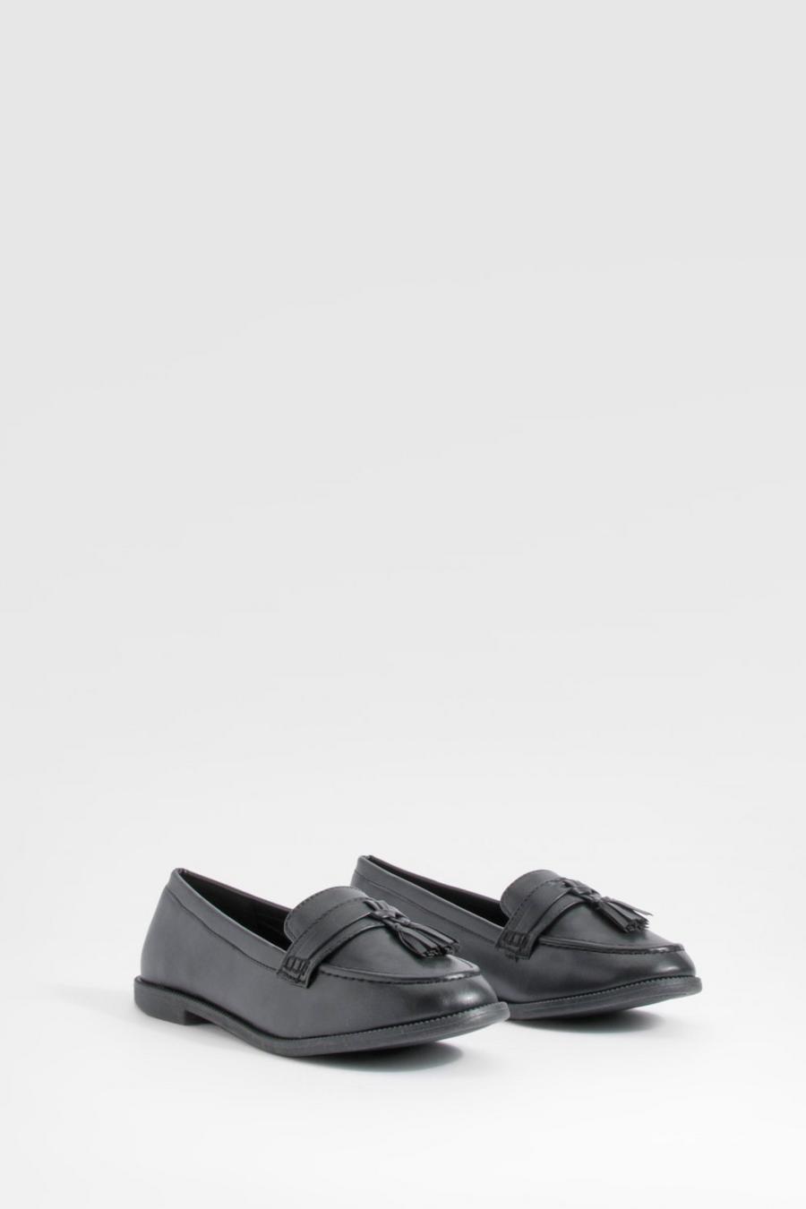 Black Tassel Loafers   