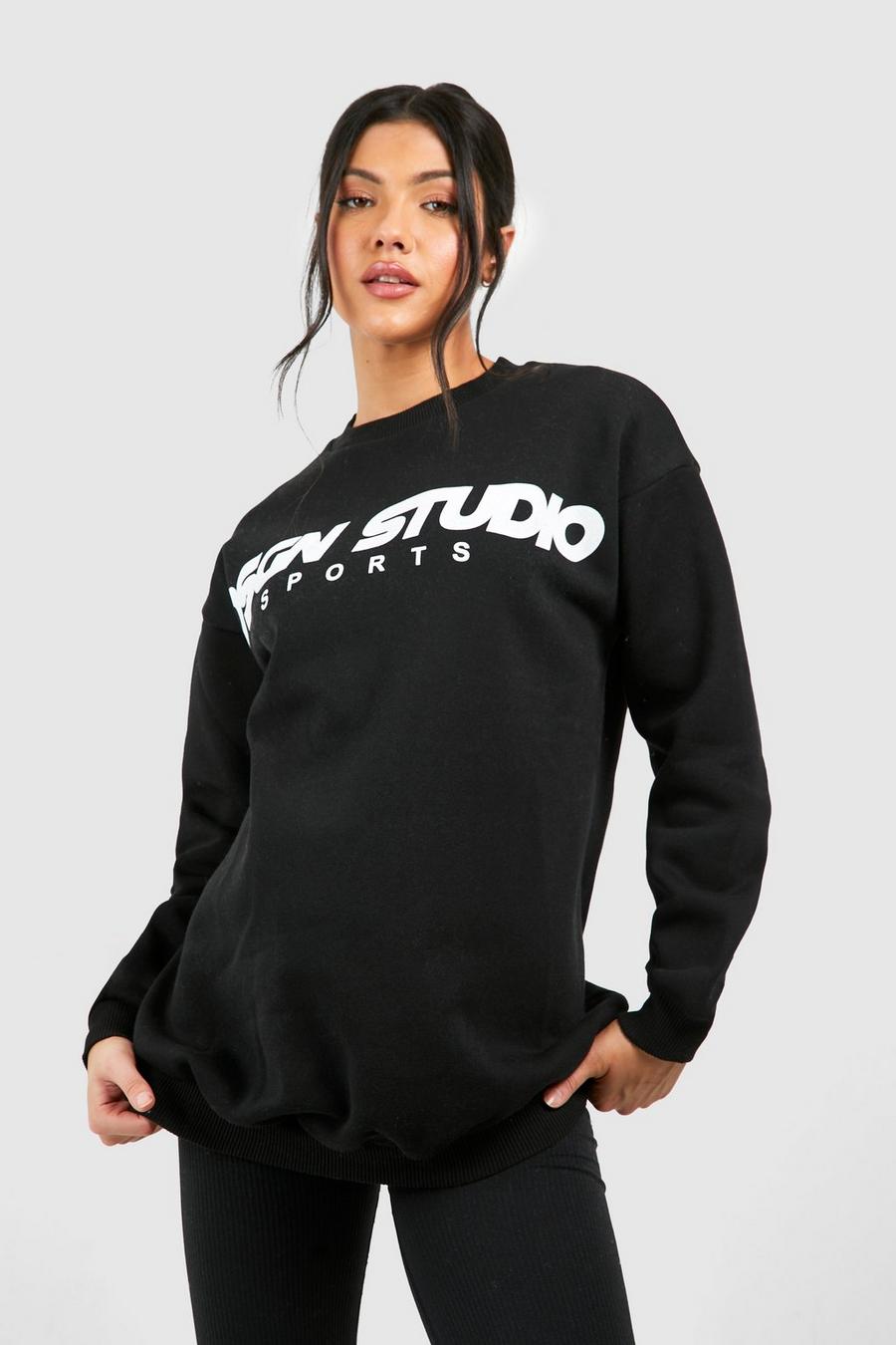 Black Mammakläder Dsgn Studio Sweatshirt med tvättad effekt