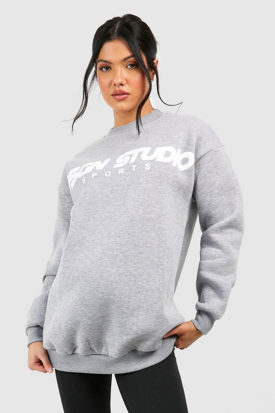 Grey marl Mammakläder Dsgn Studio Sweatshirt med tvättad effekt