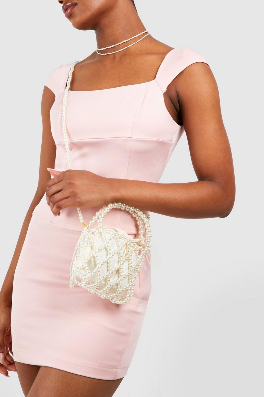 Ivory Pearl Detailed Bag