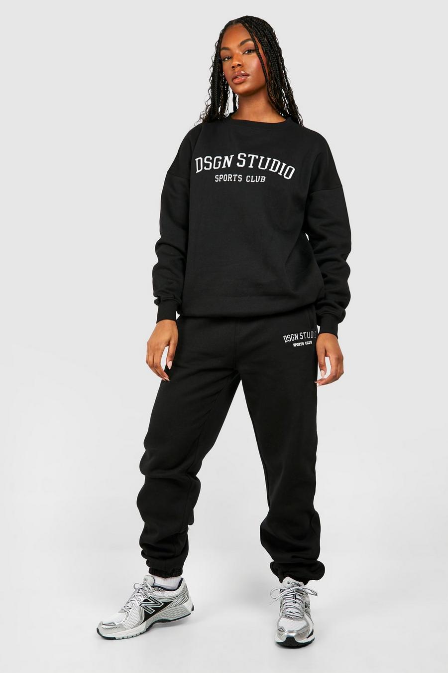 Pantalón deportivo Tall con aplique Dsgn Studio, Black