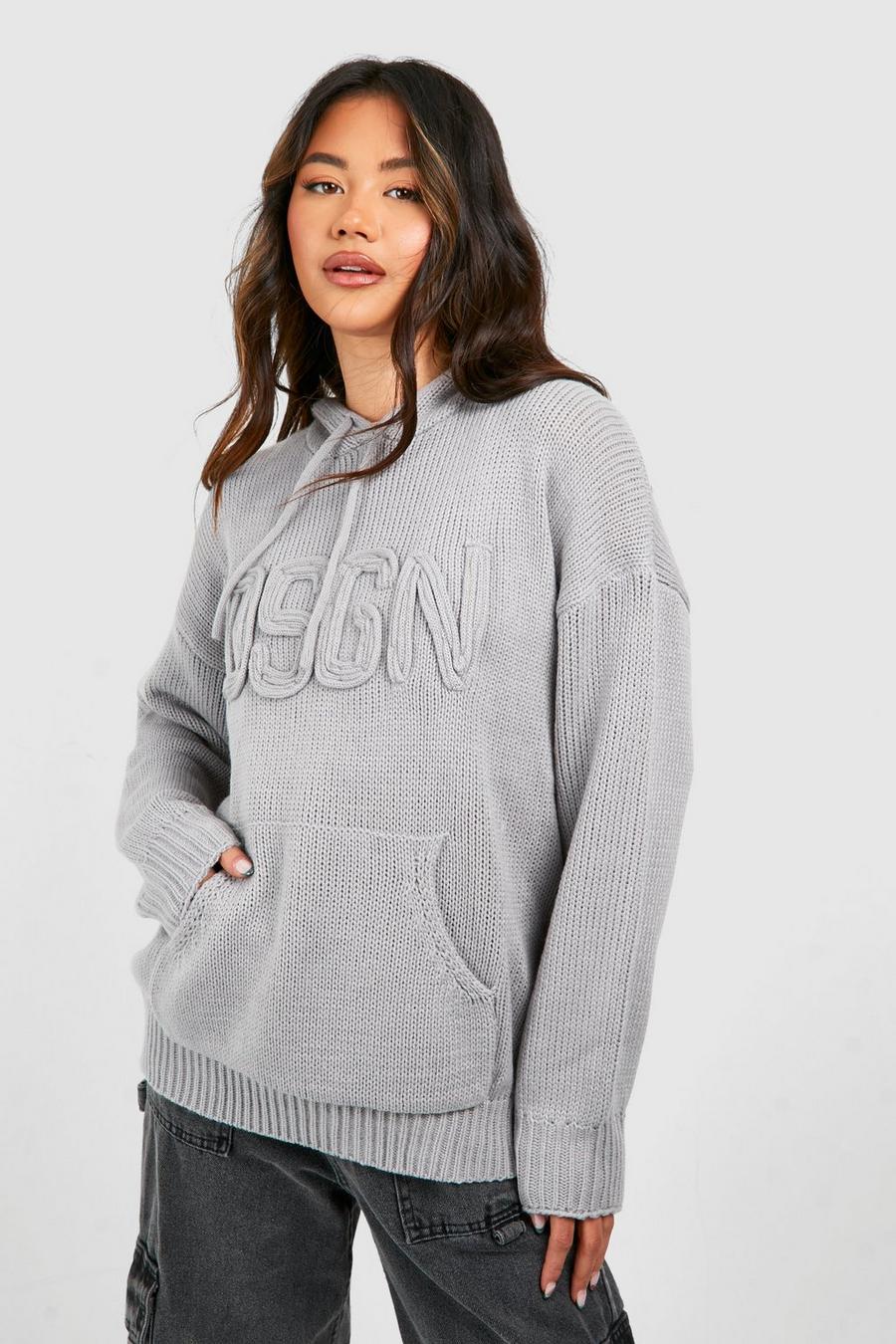 Grey Dsgn Oversize hoodie med tryck