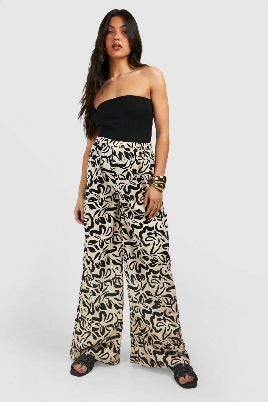 Maternity Mono Printed Wide Leg Trouser image number 1