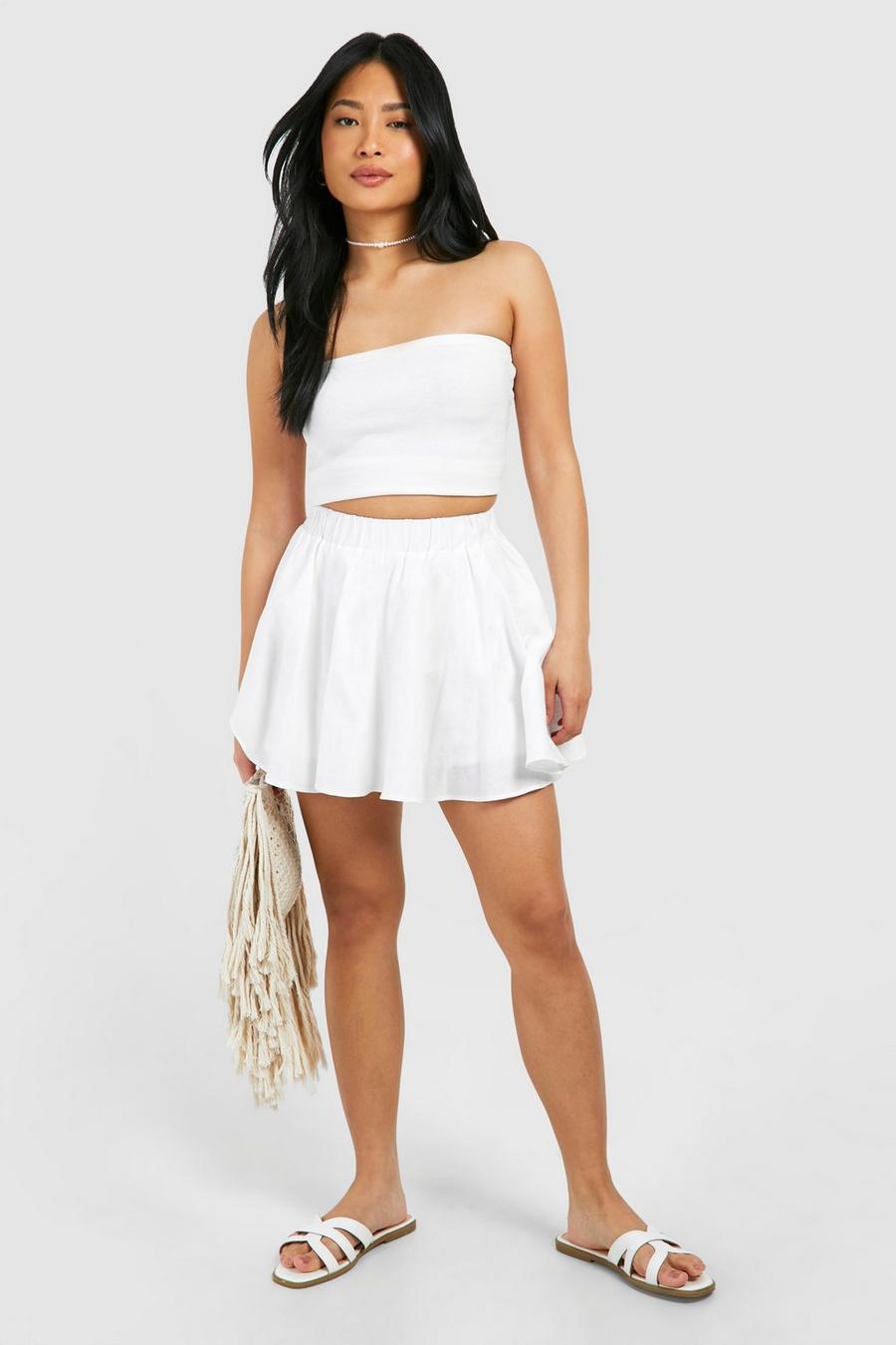 Ivory Petite Tiered Short image number 1