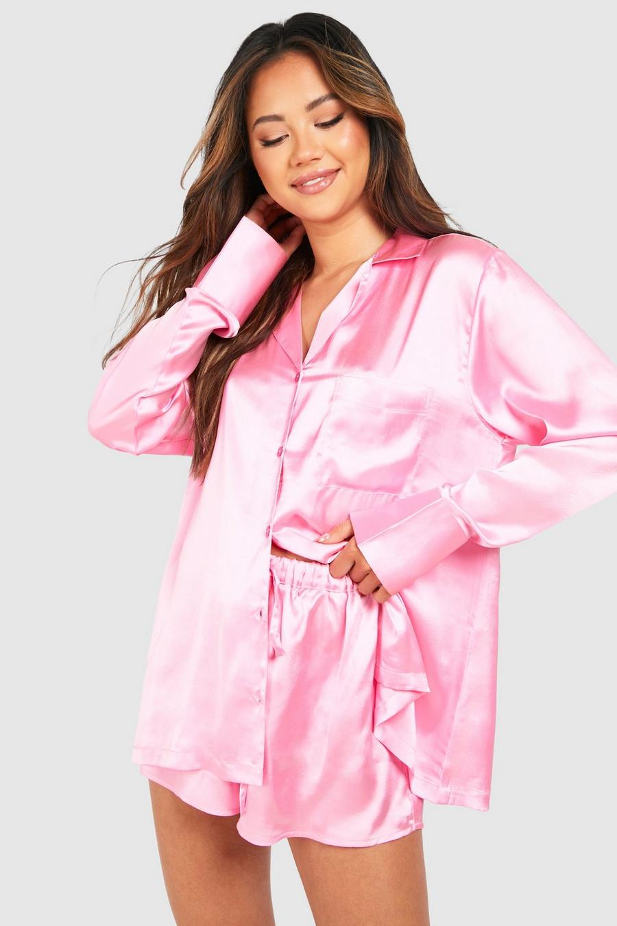 Pijama corto oversize rosa, Pink