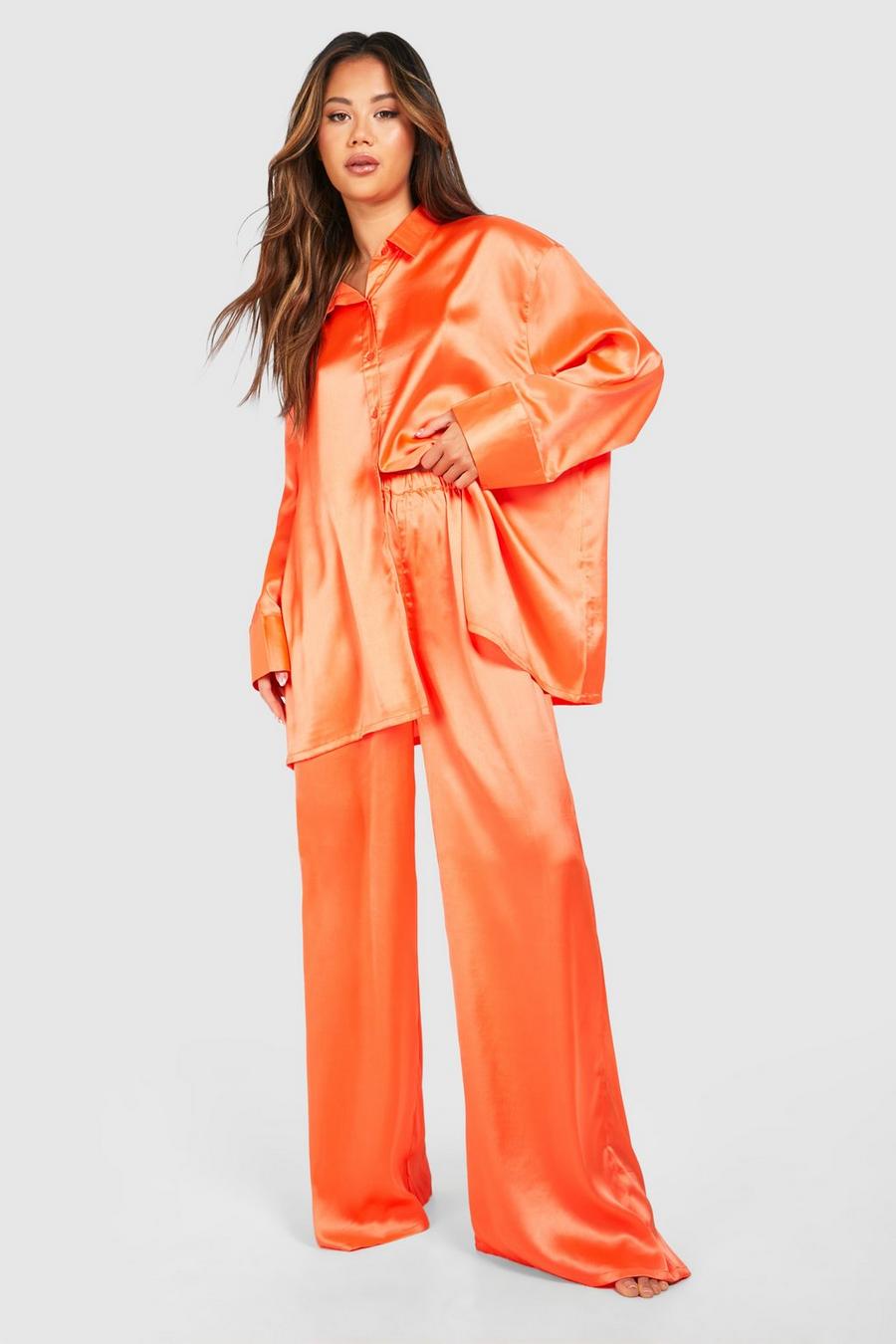 Orange Oversized Pajama Set image number 1