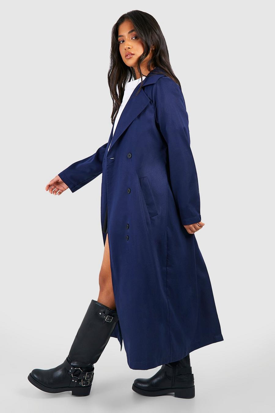 Cappotto Trench Petite lungo, Navy