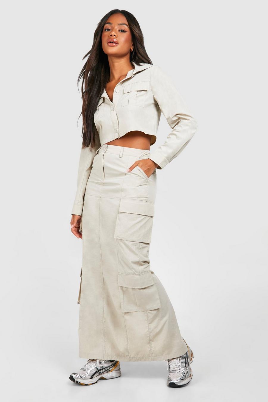 Sand Parachute Cargo Maxi Skirt