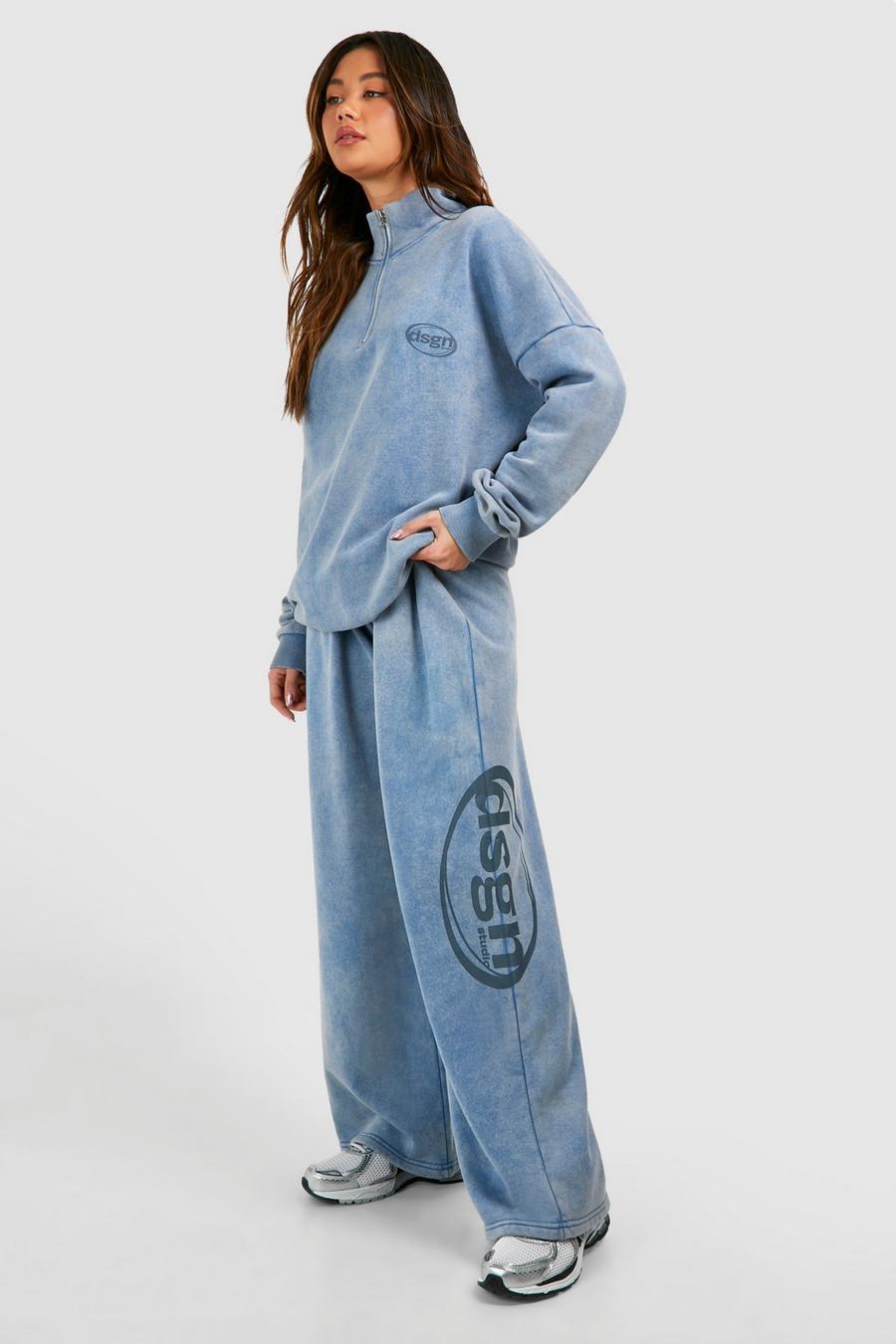 Blue Dsgn Studio Washed Oversized Wide Leg Jogger 