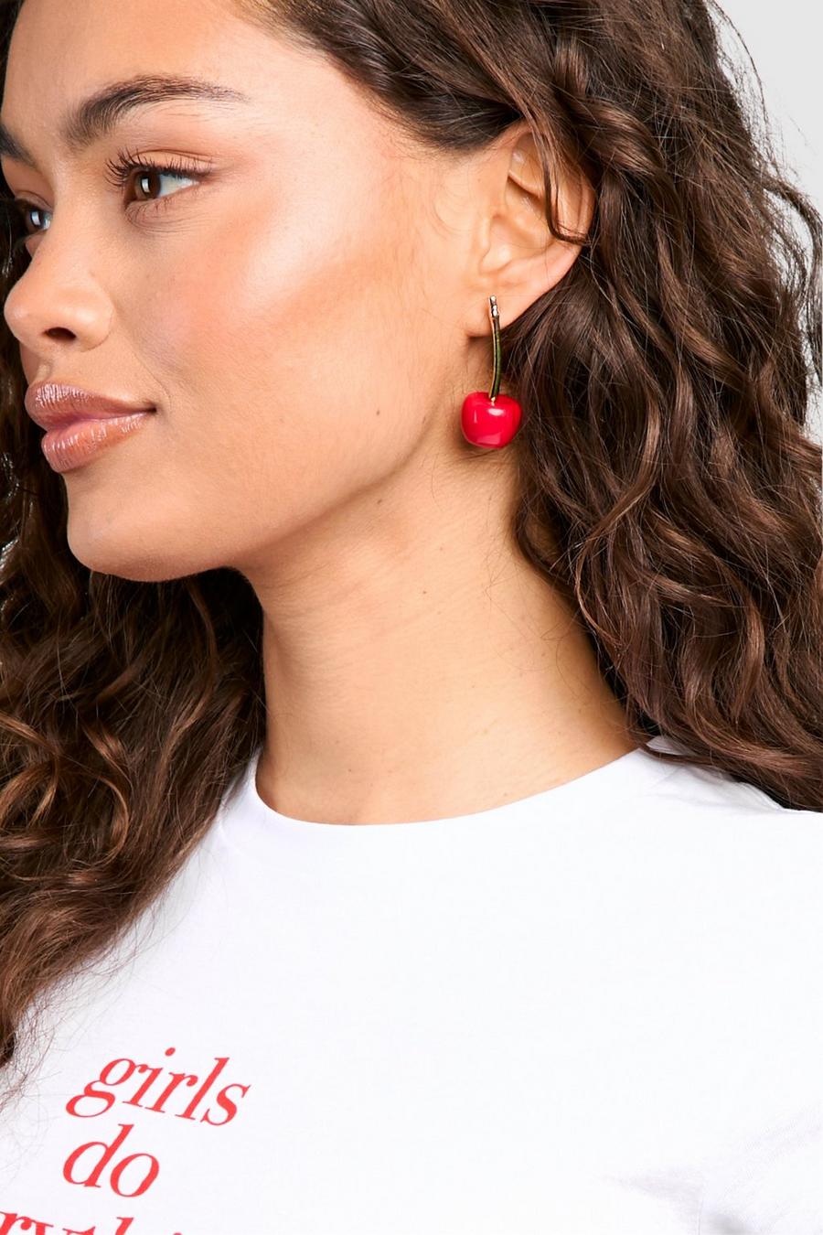 Red Statement Cherry Earrings