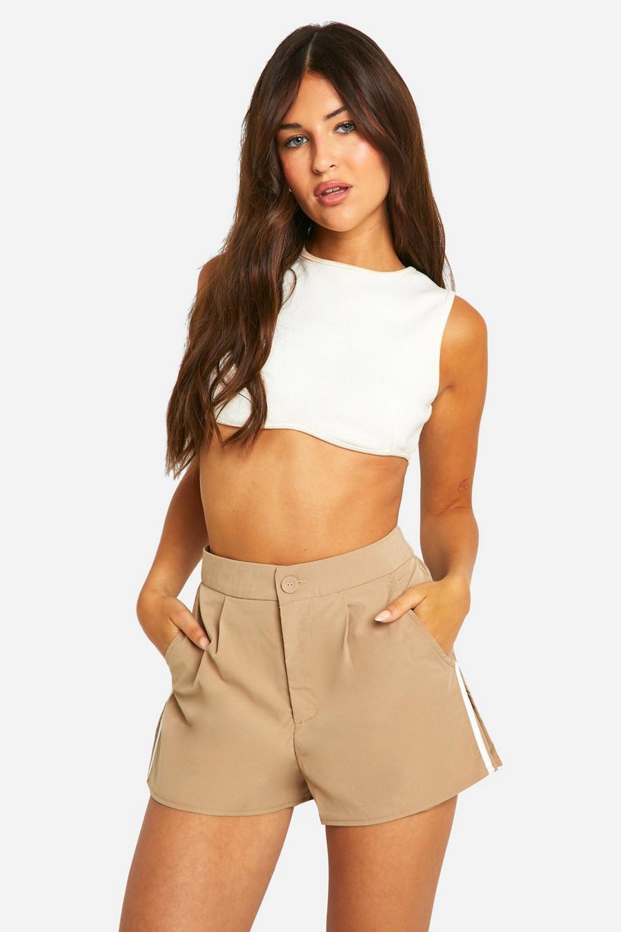 Taupe Tailored Shorts image number 1