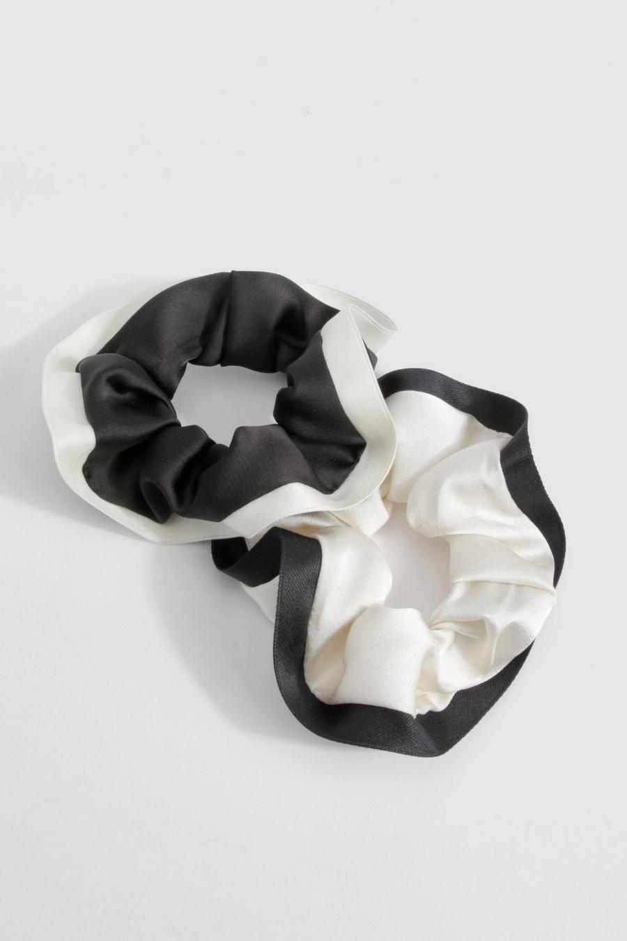 Black Two Pack Scrunchies image number 1