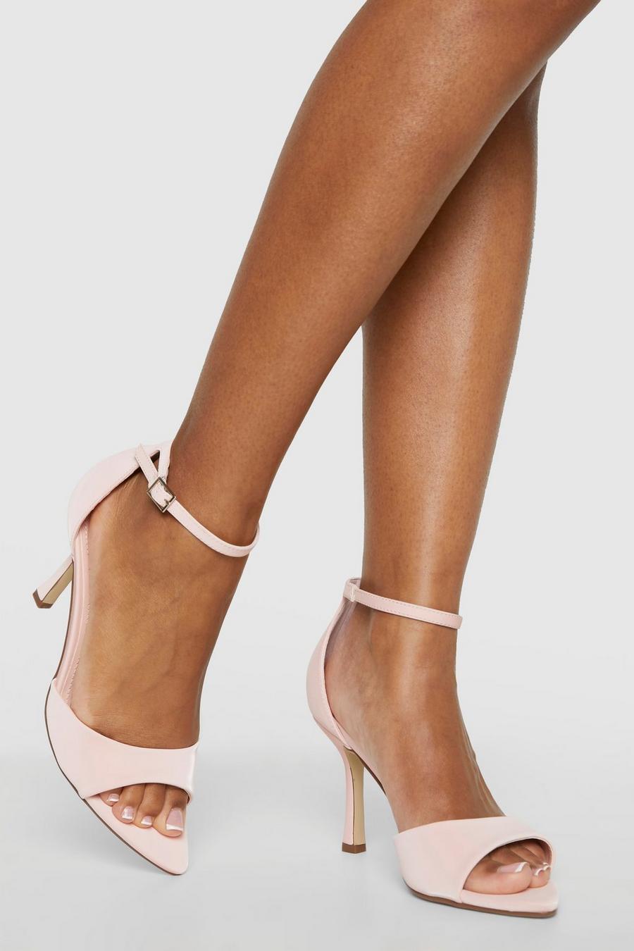 Light pink Almond Toe 2 Part Heels