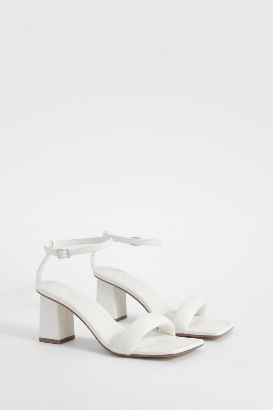 White Wide Fit Low Heel 2 Parts image number 1