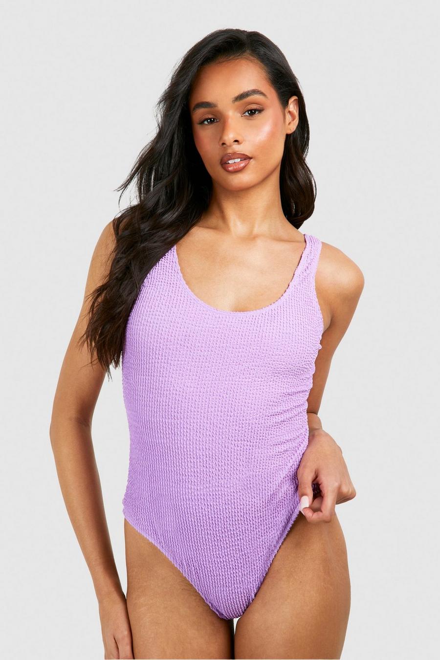 Lilac Tall Crinkle Scoop Swimsuit  