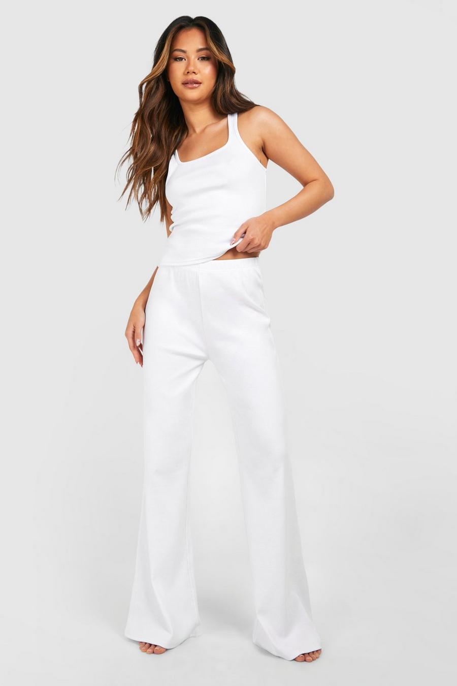 Gerippte Premium Loungewear-Hose, White