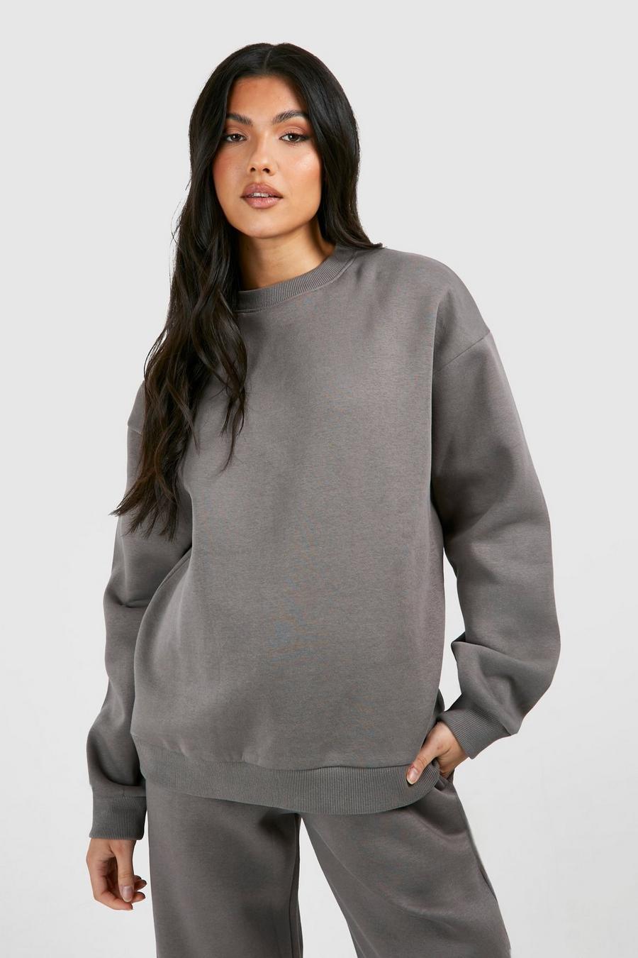 Charcoal Maternity Basic Sweatshirt