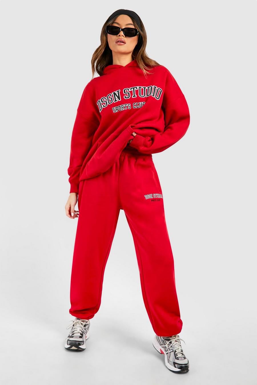 Red Dsgn Studio Applique Oversized Cuffed Jogger image number 1