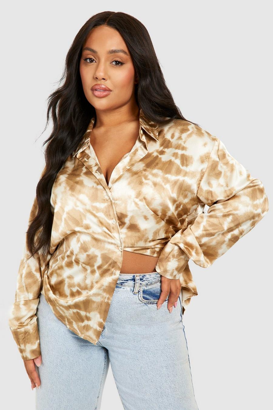 Stone Plus Oversized Abstracte Dierenprint Blouse image number 1