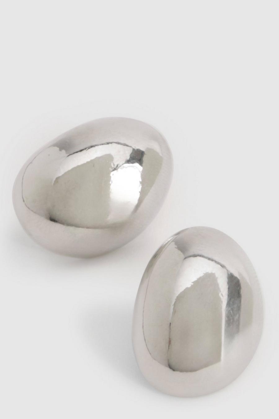 Silver Bubble Stud Earrings 