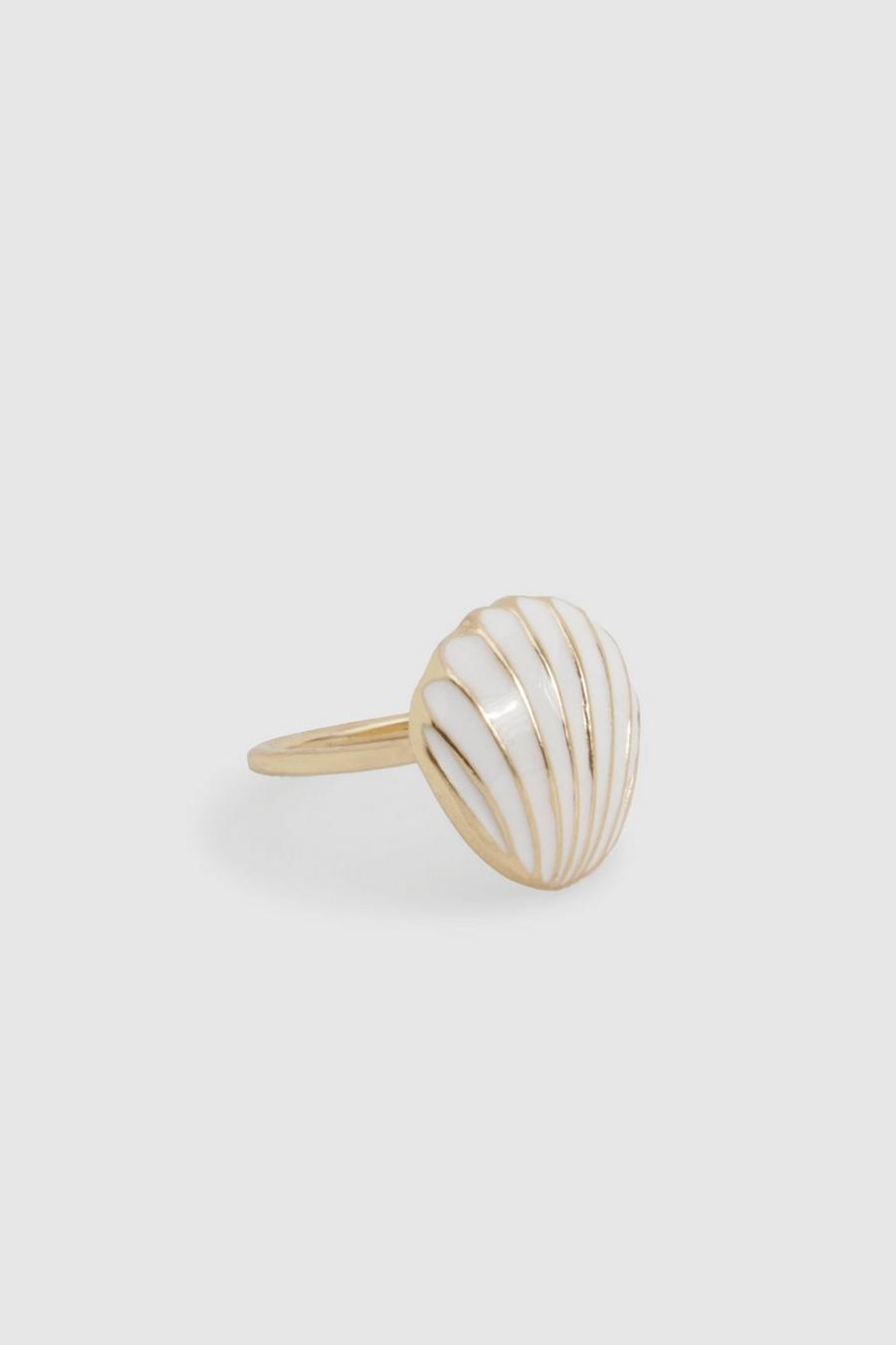 Gold Shell Statement Ring  image number 1