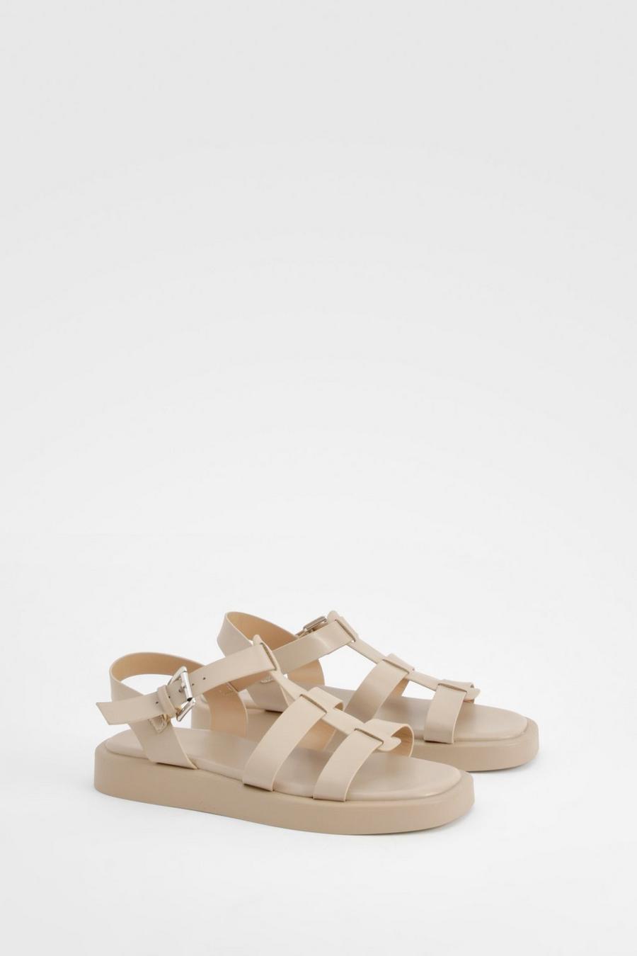 Nude Wide Fit Chunky Fisherman Sandals