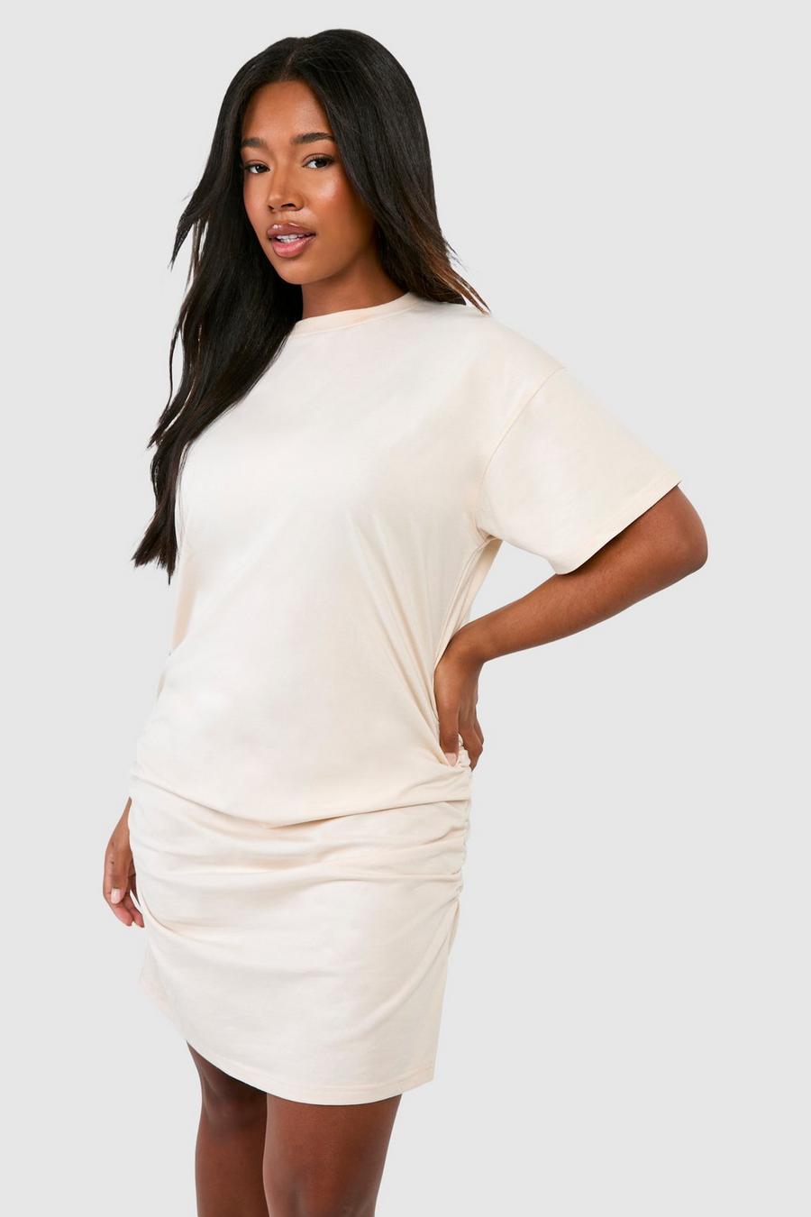 Stone Plus Ruched T-shirt Dress image number 1