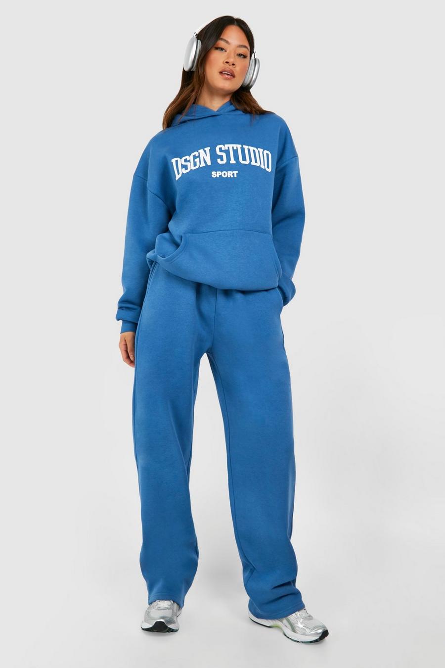 Blue Tall Dgsn Oversized Hooded Tracksuit image number 1