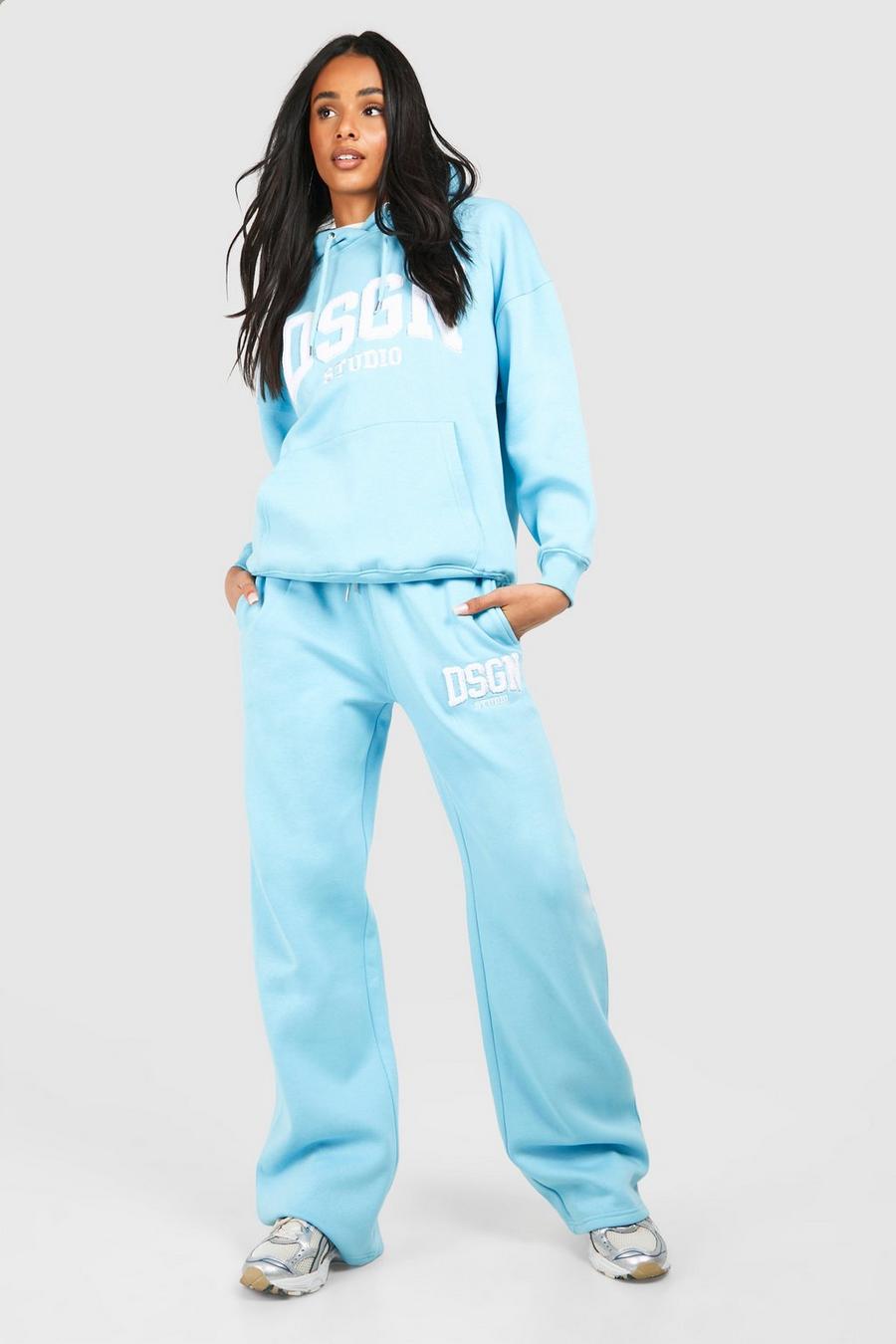 Teal Tall Dsgn Studio Hoody & Jogger Tracksuit  image number 1
