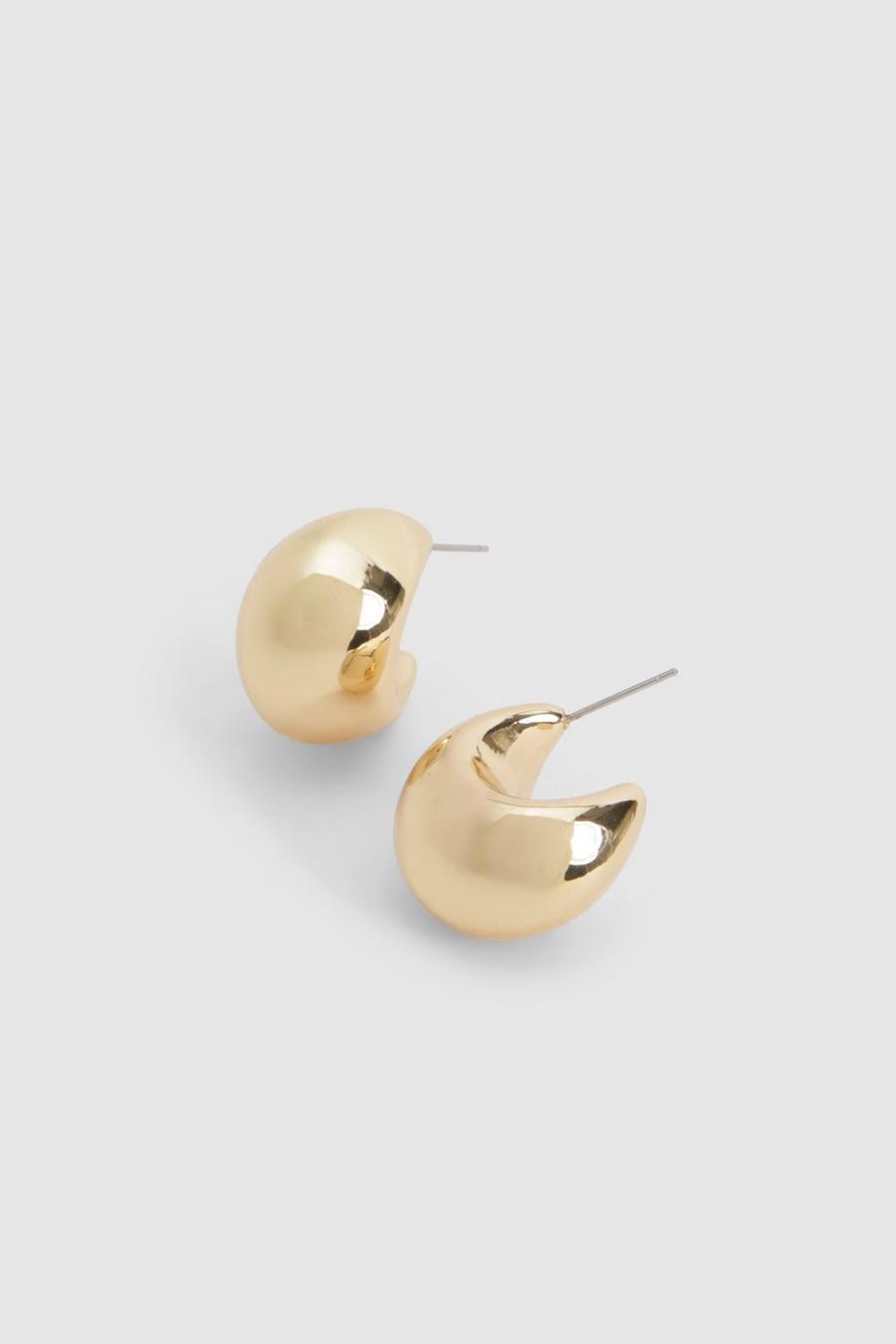 Gold Chunky Mini Hoop Earring 