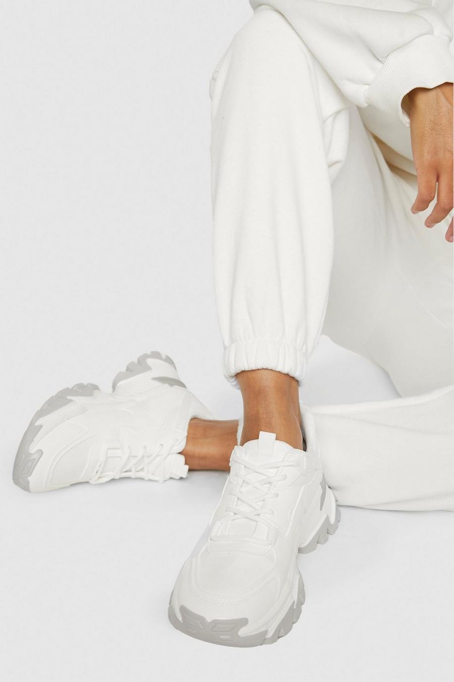 Zapatillas deportivas gruesas, White image number 1