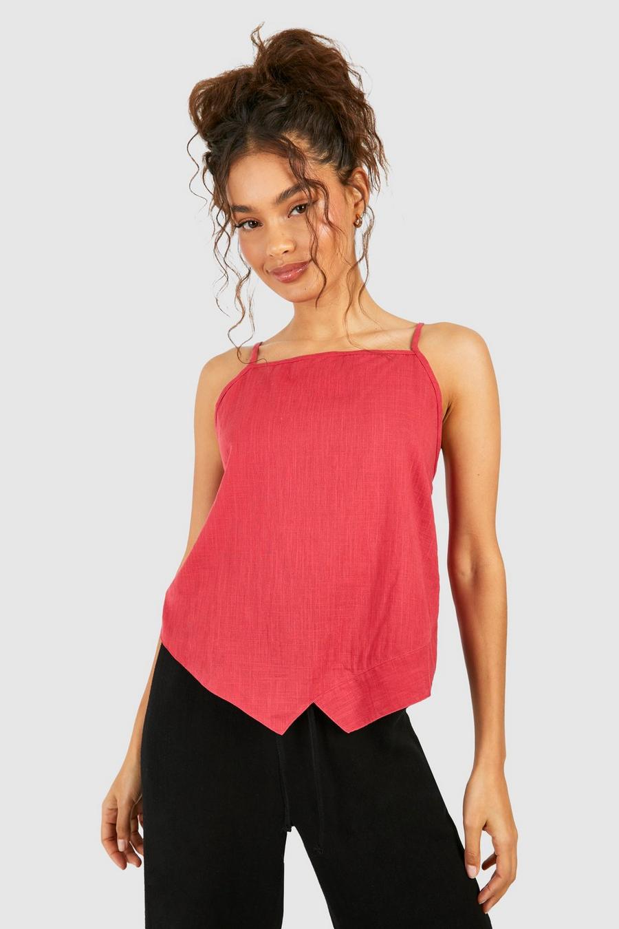 Berry Cotton Asymmetric Cami image number 1