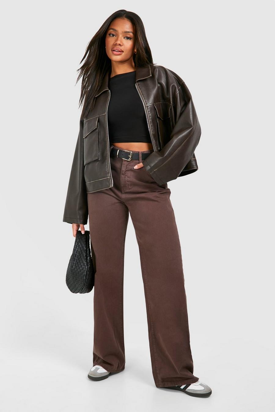 Chocolate Straight Leg Jeans 