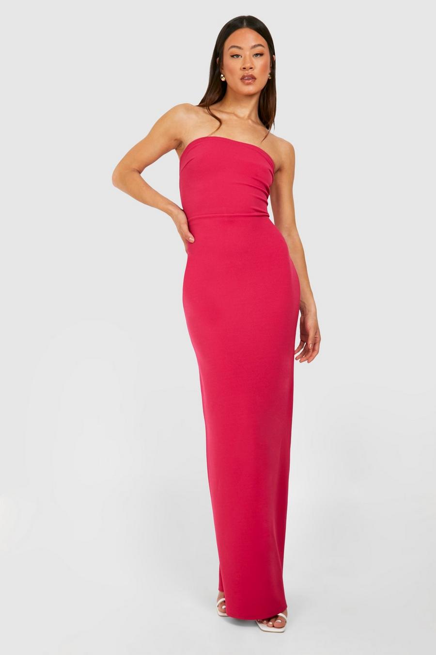 Fuchsia pink Tall Maxi Bandeau Dress