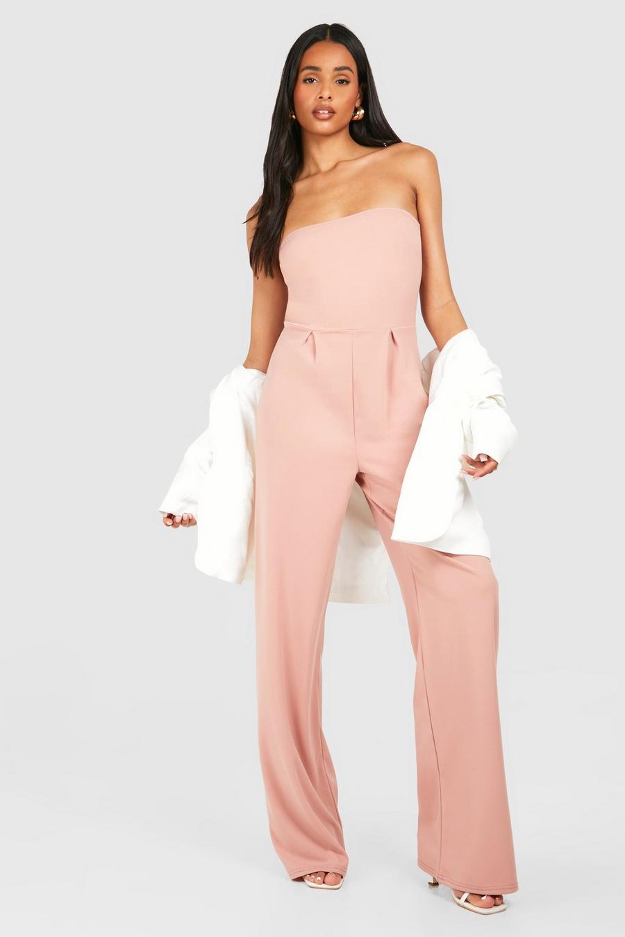 Blush Tall Strapless Wide Leg Jumpsuit image number 1