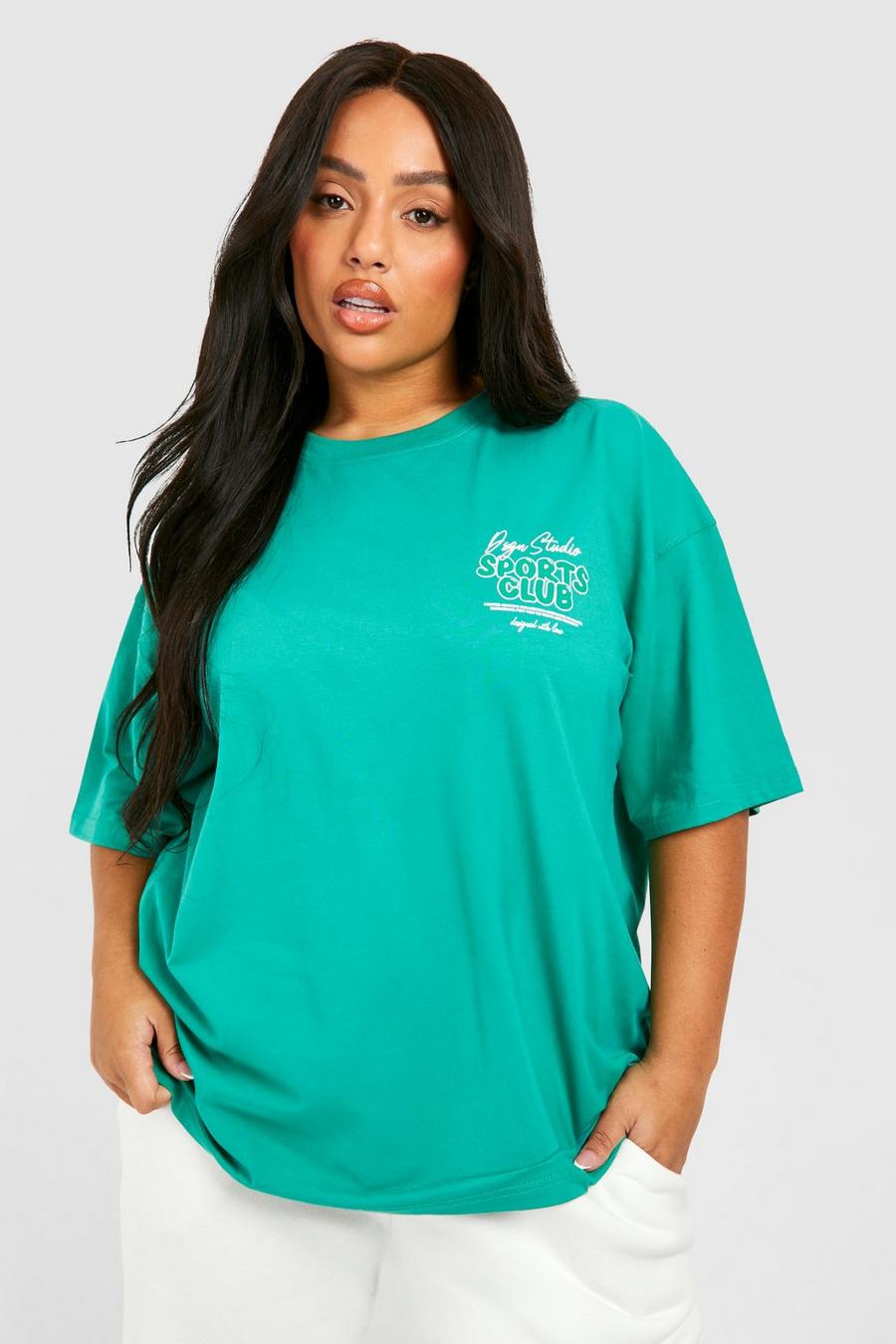 T-shirt Plus Size oversize Dsgn Studio Sport, Green image number 1