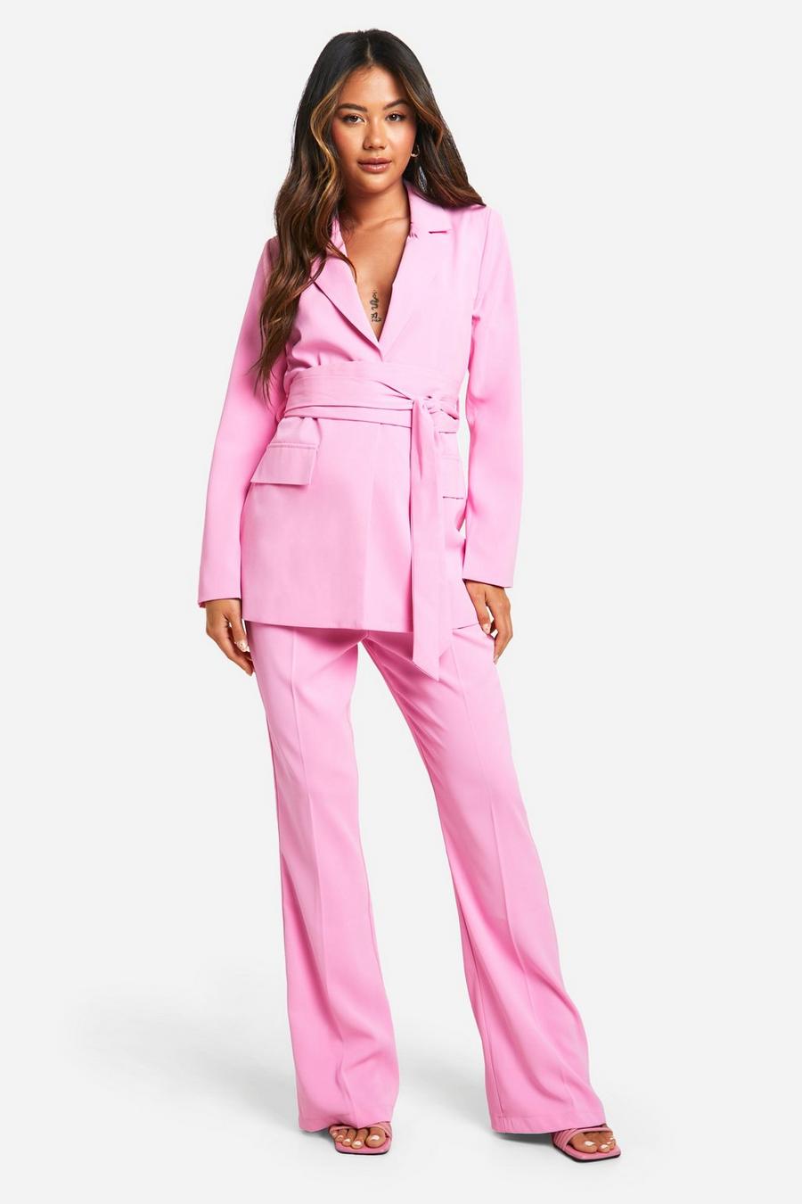 Candy pink Fit & Flare Tailored Pants image number 1