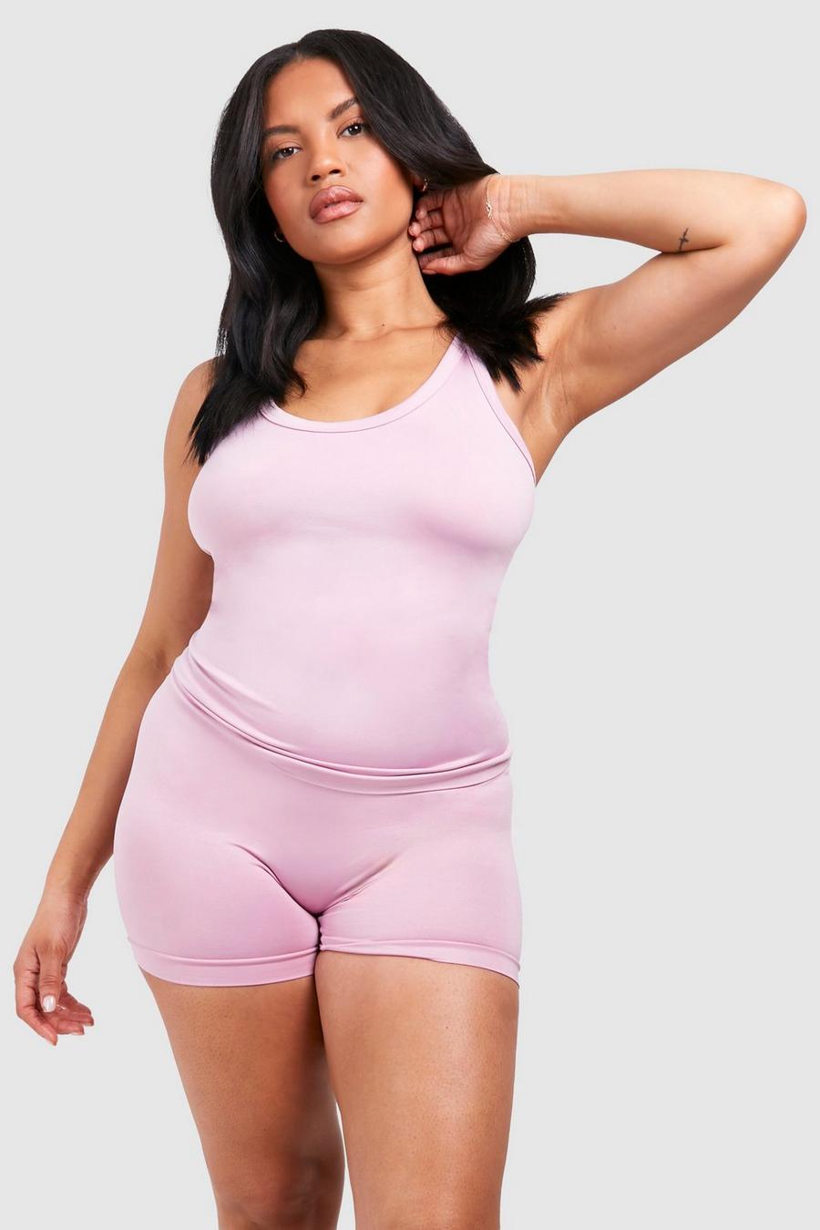 Grande taille - Short cycliste premium sans coutures, Pink image number 1