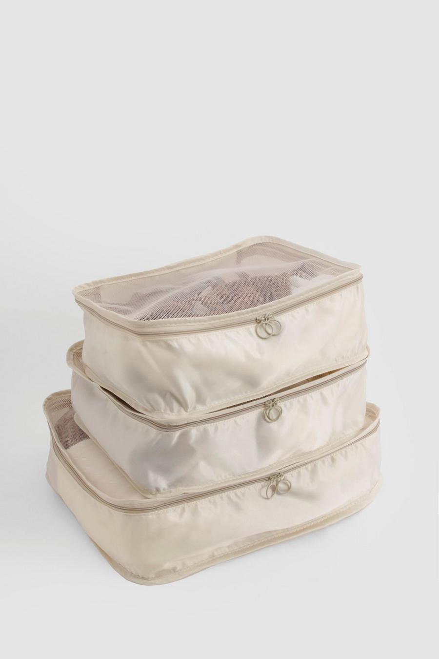 Nude Suitcase Packing Cubes 3 Pack  image number 1